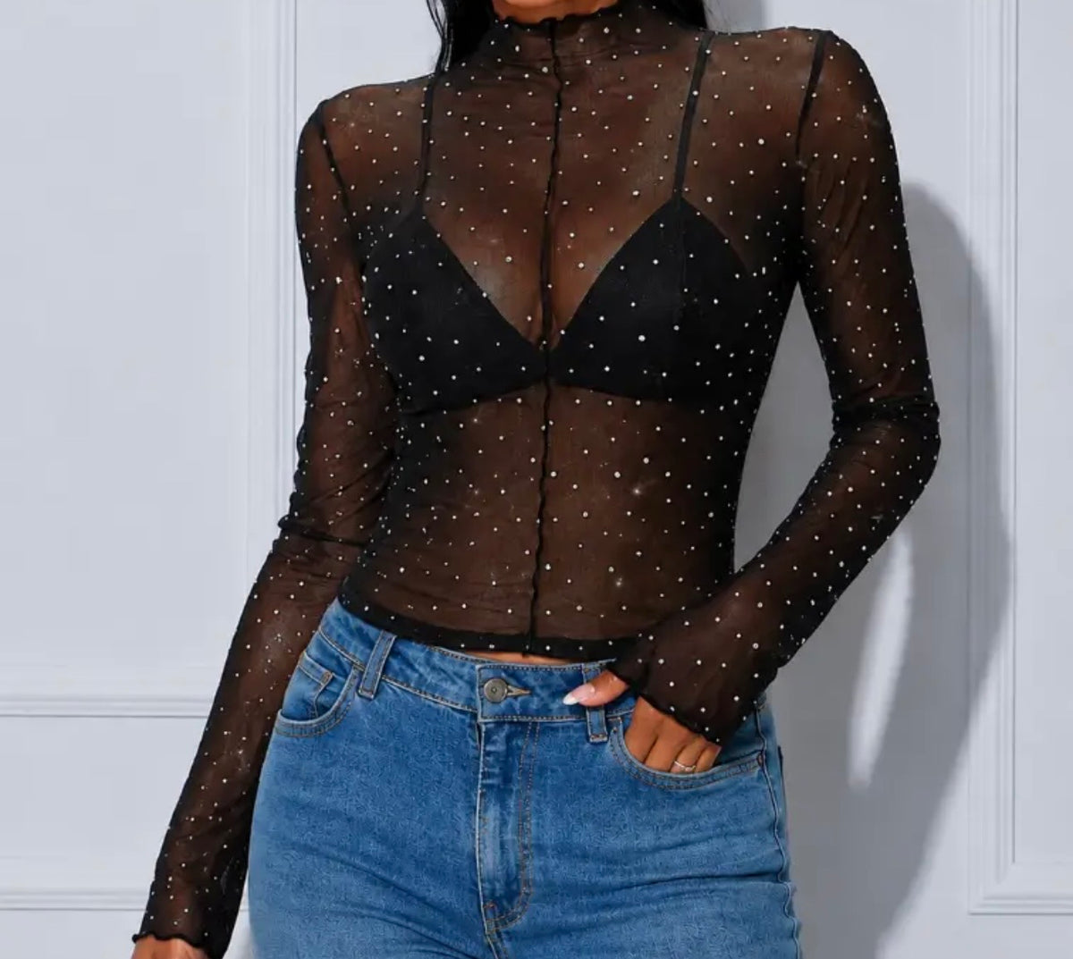 Sparkle Mesh Layering Top ✨